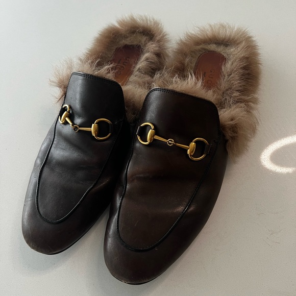 Brown Horsebit Princetown slip-on loafers - Picture 3 of 4